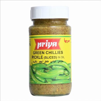 Priya Green Chilli Pickle With Garlic 300gm