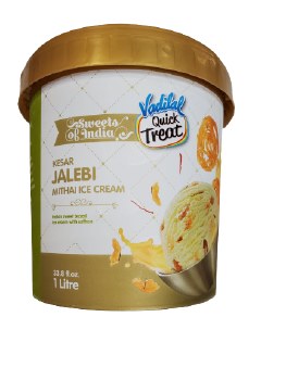 Vadilal Kesar Jalebi Ice Cream 1ltr