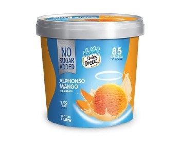 Vadilal Sugar Free Alphonso Mango Ice Cream 1ltr