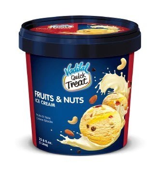 Vadilal Fruit &amp; Nuts Ice Cream 1ltr