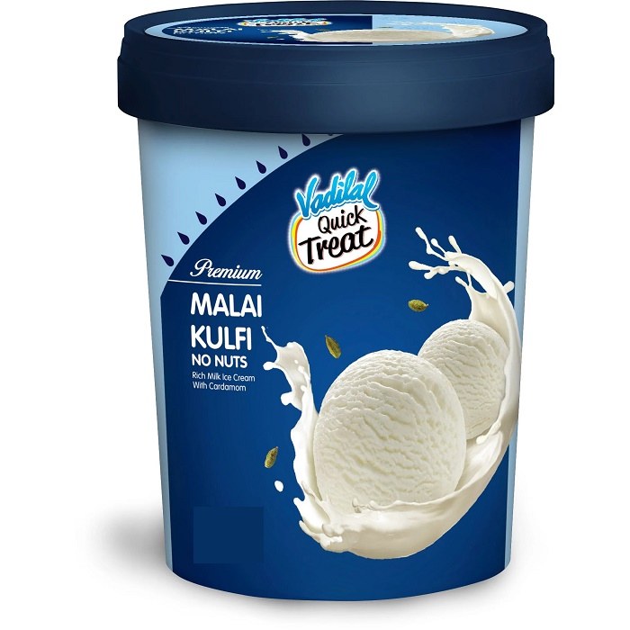 Vadilal Malai Kulfi No Nuts Ice Cream 1ltr