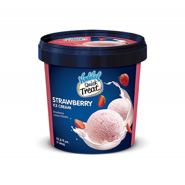 Vadilal Strawberry Ice Cream 1ltr