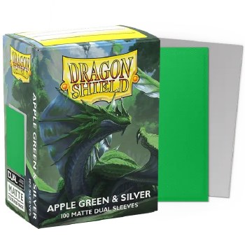 Dragon Shield Matte Dual Apple Green & Silver (100)
