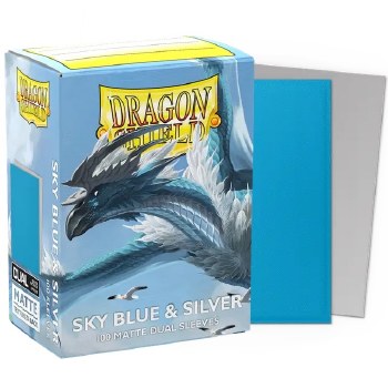 Dragon Shield Matte Dual Sky Blue & Silver (100)
