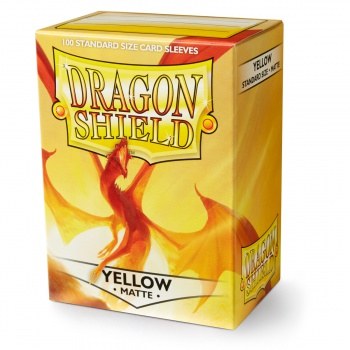 Dragon Shield Matte Yellow Standard Sleeves (100)