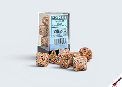 Chessex Speckled Polyhedral 7-Die Set Rust