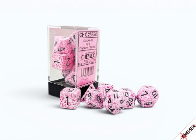 Chessex Speckled Polyhedral 7-Die Set Pink