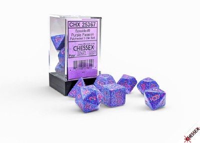 Chessex Speckled Polyhedral 7-Die Set Purple Passion