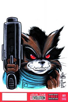 Df Rocket Raccoon #1 Haeser Sgn & Remarked
