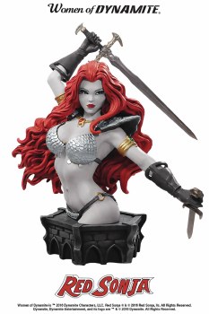 Women of Dynamite Red Sonja Bust by Arthur Adams Black/White