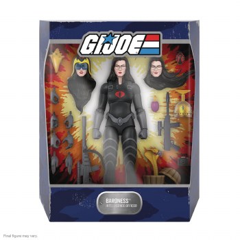 Gi Joe Ultimates Real American Hero W4 Baroness Super7 Black Suit Action Figure