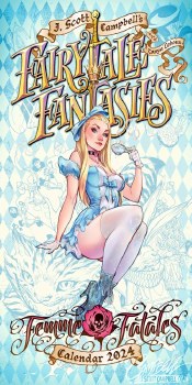 J Scott Campbell Fairytale Fantasies 2024 Calendar Light