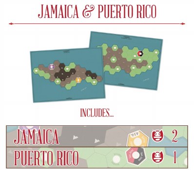 Age of Steam Deluxe Jamaica &Puerto Rico Map Expansion EN