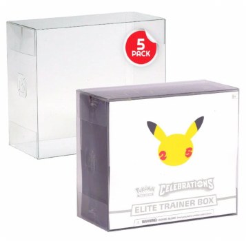 Evoretro PET Protectors 5 Pack for Booster Boxes / Elite Trainer Boxes Ver. 2