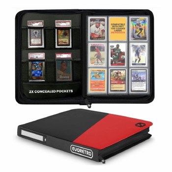 Evoretro Shield+ Toploader Binder Black/Red (216)