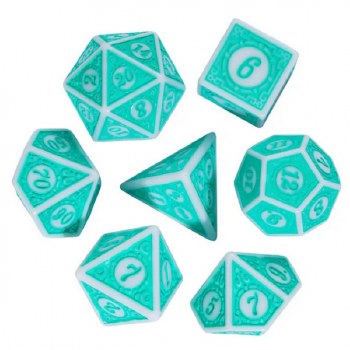 Foam Brain Games Motif PRG 7 Dice Set Azure Dreams