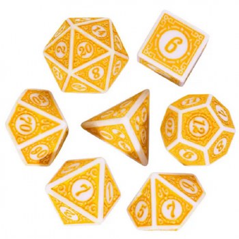 Foam Brain Games Motif PRG 7 Dice Set Rising Sun