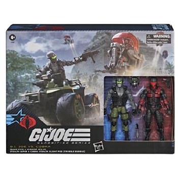 G.I. Joe Classified Series #218, Snake Eyes&Varmint ATV Vs. Stealth Viper&Cobra Stealth Flight Pod