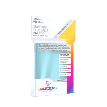 Gamegenic Prime Standard Sleeves Clear 64x89mm (50)