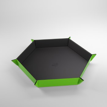 Gamegenic Magnetic Dice Tray Hexagonal Black/Green
