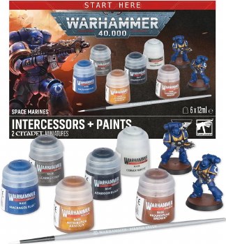 Warhammer 40k Space Marines Intercessors and Paints EN