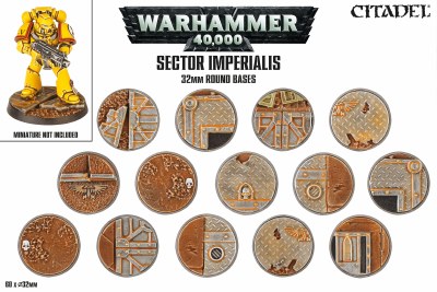 Citadel WH40k Sector Mechanicus 32/40/65mm Round Bases