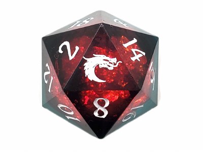 Old School Sharp Edged Liquid Infused 55mm D20 Christmas Fury