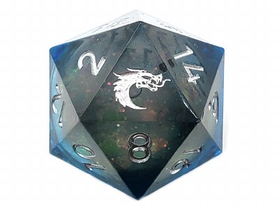 Old School Sharp Edged Liquid Infused 55mm D20 Midnight Fury
