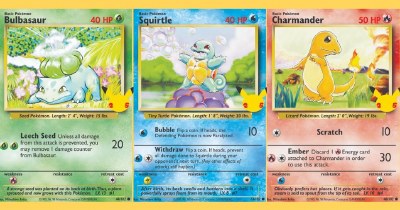Pokémon Oversized 25th Anniversary Kanto Starter 3Pk Booster EN