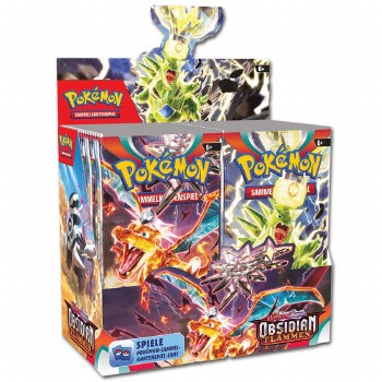 Pokémon Karmesin & Purpur Obsidian Flammen Booter Display DE