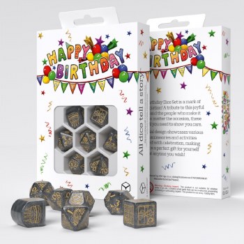 QWorkshop Happy Birthday Dice Set Confetti (7)