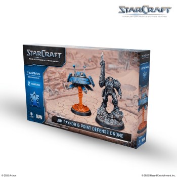 StarCraft Tabletop Miniatures Game Terrain Jim Reynor & Point Defense Drone EN