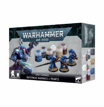 Warhammer 40k Space Marines Infernus Marines + Paints Set EN
