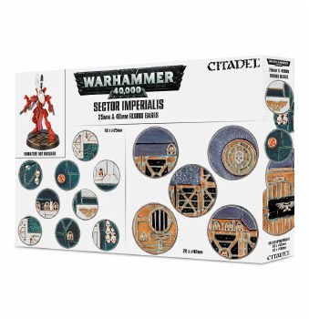Citadel WH40k Sector Imperialis 25mm & 40mm Round Bases
