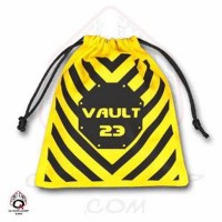 QWorkshop Dice Pouch Vault 23 Yellow & Black Dice Bag small