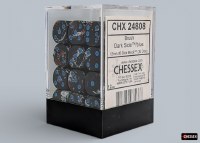 Chessex Brush Dark Side 12mm d6 Dice Block with blue (36)