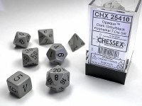 Chessex Opaque Polyhedral 7-Die Set Dark Grey/Black
