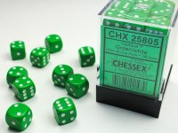 Chessex Opaque 12mm D6 Dice Block Pastel Blue/Black (36)