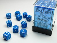 Chessex Speckled 12mm D6 Dice Block Set Water (36)