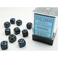 Chessex Speckled 12mm D6 Dice Block Set Blue Stars (36)