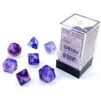 Chessex Nebula Polyhedral 7-Die Set Nocturnal/Blue Lum.
