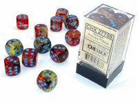 Chessex Nebula 16mm D6 Block (12) Luminary Primary/Blue