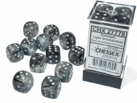 Chessex Borealis 16mm d6 Dice Set - Light Smoke/Silver