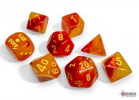 Chessex Lab Dice Poly 7-Die Set Gemini Gellow-Red/yellow