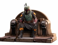 Sw Premier Collection Mandalorian Boba Fett On Throne Statue