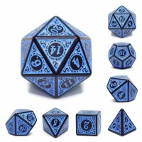 Foam Brain Games Magic Flames PRG 7 Dice Set Blue