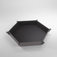 Gamegenic Magnetic Dice Tray Hexagonal Black/Black