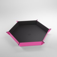 Gamegenic Magnetic Dice Tray Hexagonal Black/Pink