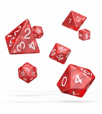 Oakie Doakie Dice RPG Set Marble Red (7)