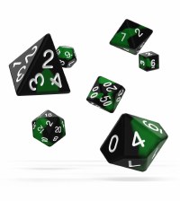 Oakie Doakie Dice RPG Set Glow in the Dark Biohazard (7)